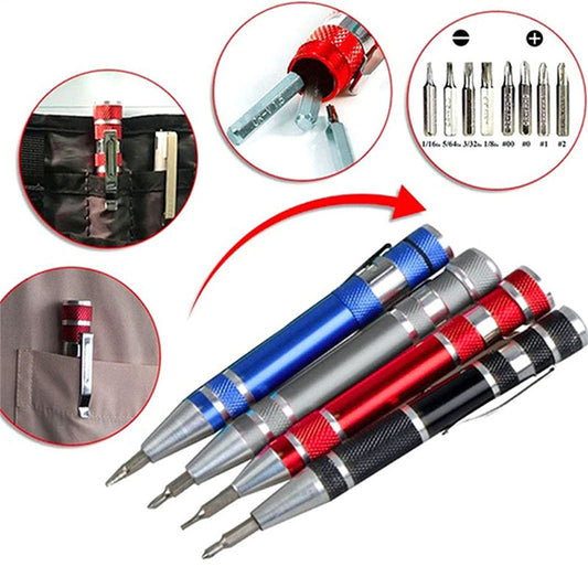 Multifunction 8 In 1 Pocket Screwdriver