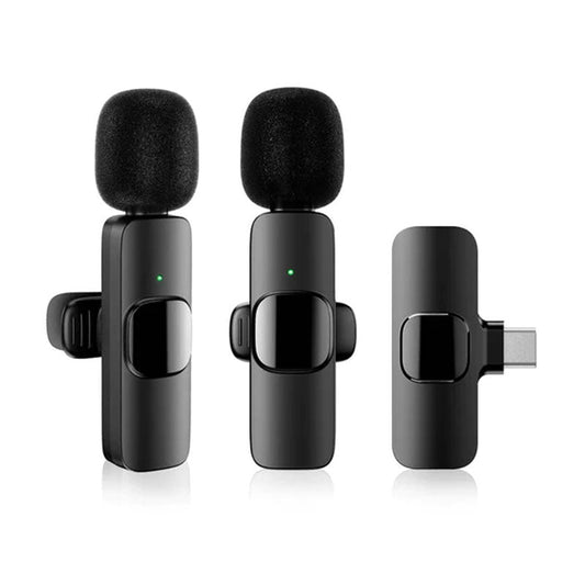 K9 Wireless Microphone dual Lavalier with USB Type C Cable -